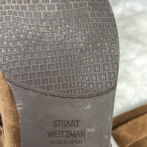 Stuart Weitzman Jitterbug Suede Boot Brown Buckel Booties SZ 7 - Picture 9 of 10